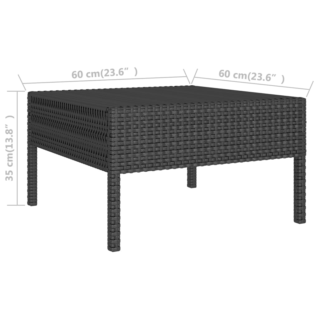 Set Divani da Giardino 8 pz con Cuscini in Polyrattan Nero | homemem39