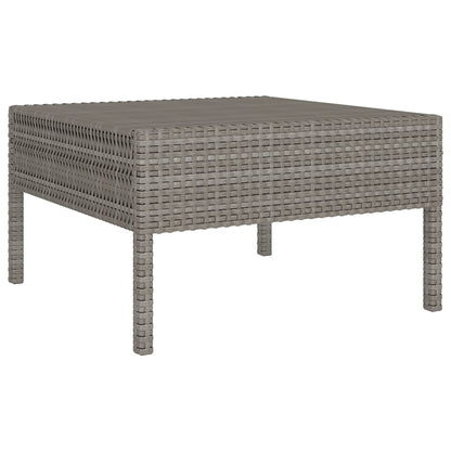 8-piece Garden Sofa Set with Gray Polyrattan Cushions