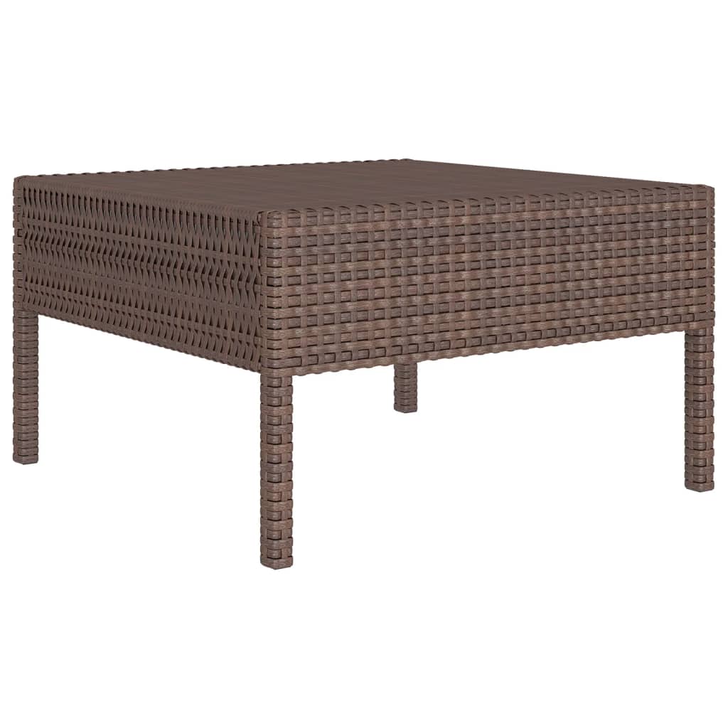 Set Divani da Giardino 8 pz con Cuscini in Polyrattan Marrone | homemem39