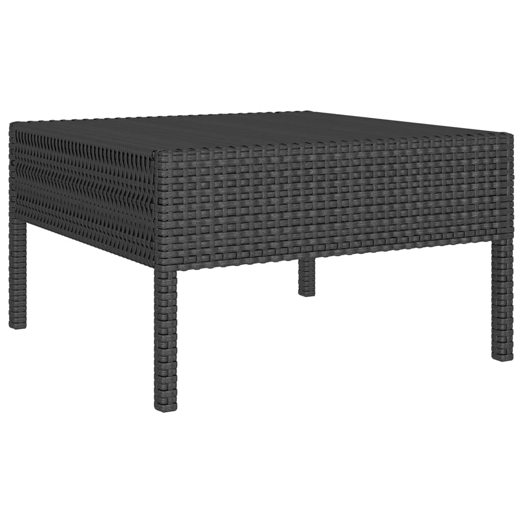 Set Divani da Giardino 11 pz con Cuscini in Polyrattan Nero | homemem39