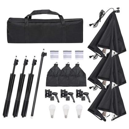Kit per Studio Fotografico con Set di Luci e Fondale | homemem39