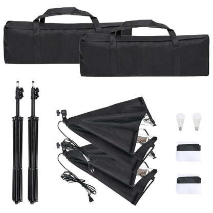 Kit per Studio Fotografico con Set Luci, Fondale e Riflettore