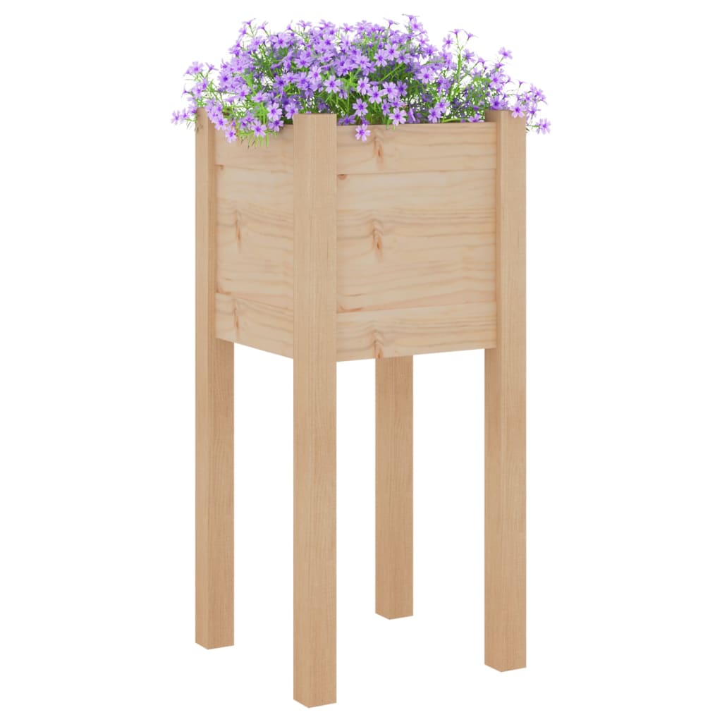 Fioriere da Giardino 2 pz 31x31x70 cm in Legno Massello di Pino - homemem39