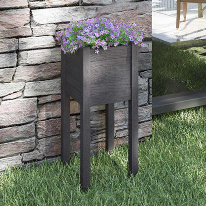 Fioriera da Giardino Grigie 31x31x70 cm Legno Massello di Pino - homemem39