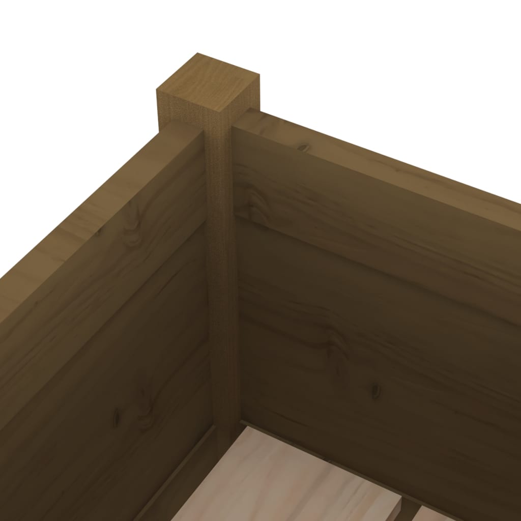 Fioriera Giardino Marrone Ambra 31x31x70 cm Legno Massello Pino