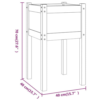 Fioriere da Giardino 2 pz 40x40x70 cm in Legno Massello di Pino