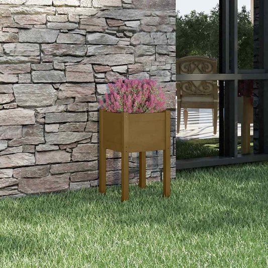 Fioriera da Giardino Ambra 40x40x70 cm in Massello di Pino