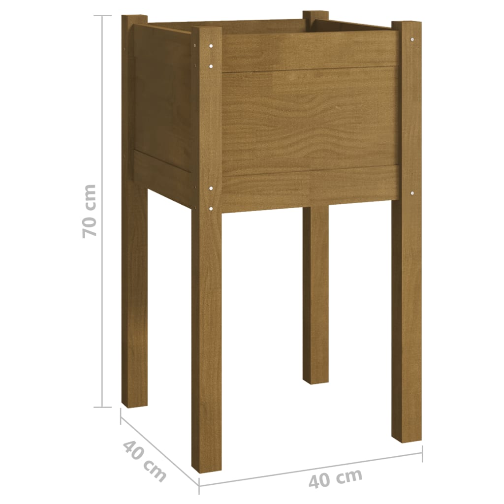 Fioriere da Giardino 2 pz Ambra 40x40x70 cm in Legno di Pino - homemem39