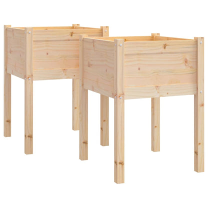 Fioriere da Giardino 2 pz in Legno Massello di Pino