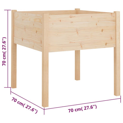 Fioriere da Giardino 2 pz 70x70x70 cm Legno Massello di Pino - homemem39