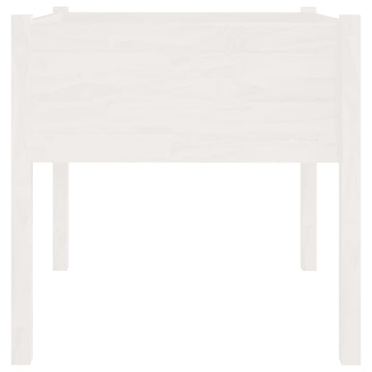 Fioriere da Giardino 2 pz Bianche 70x70x70 cm in Legno di Pino | homemem39
