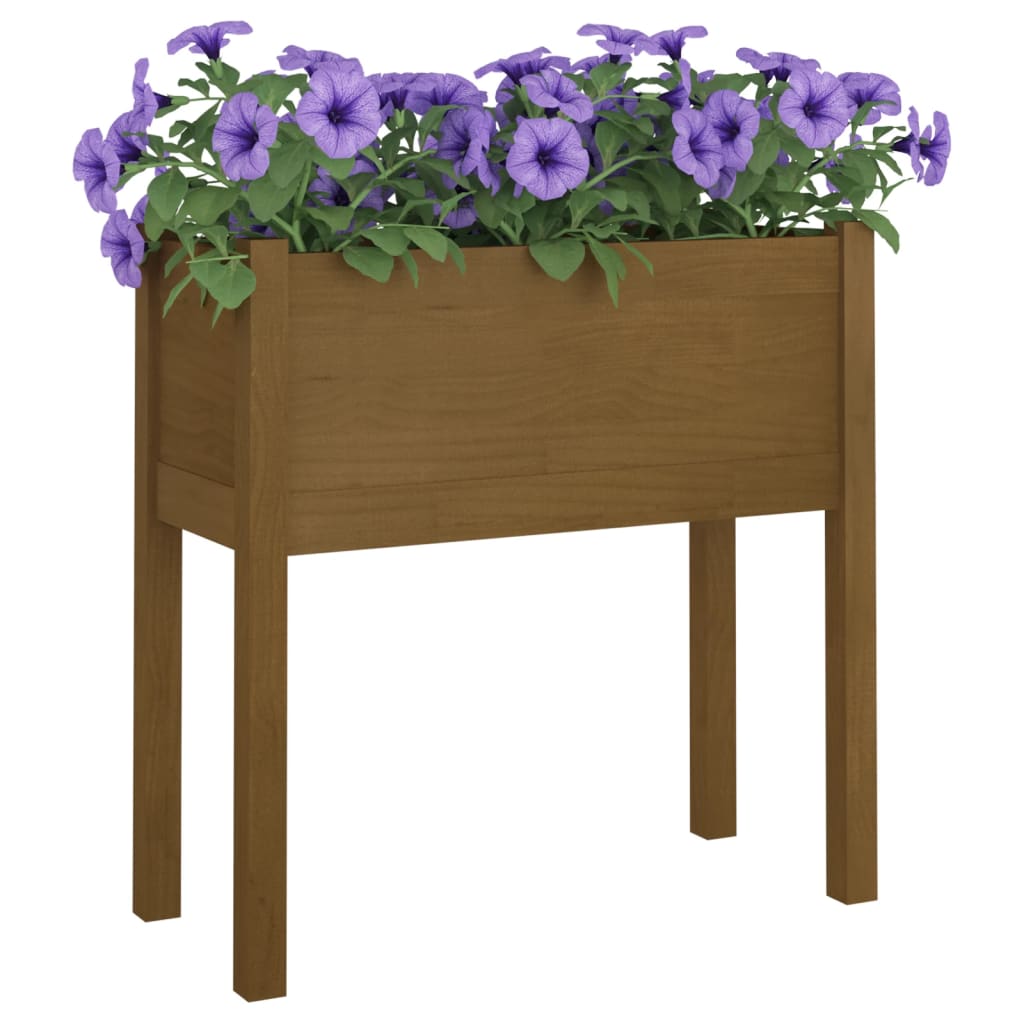 Fioriera da Giardino ambra 70x31x70 cm in Massello di Pino