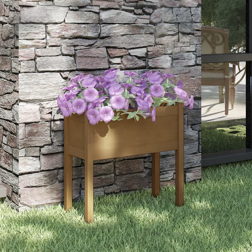 Fioriera da Giardino ambra 70x31x70 cm in Massello di Pino