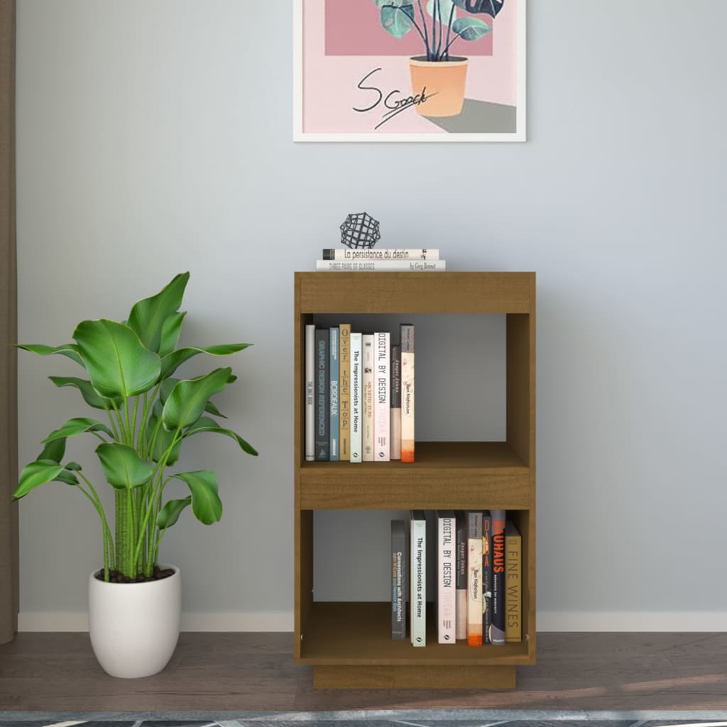 Libreria Marrone Ambra 40x35x71 cm in Legno Massello di Pino | homemem39