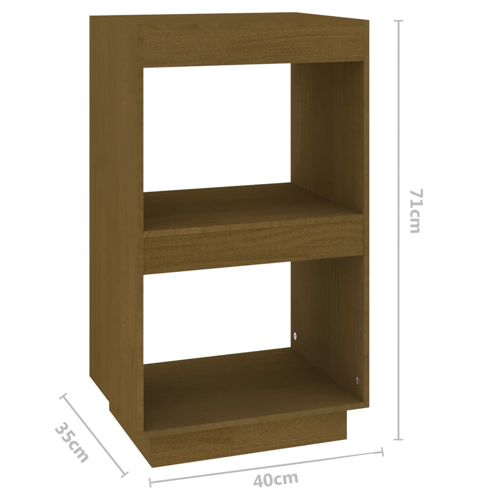 Libreria Marrone Ambra 40x35x71 cm in Legno Massello di Pino | homemem39