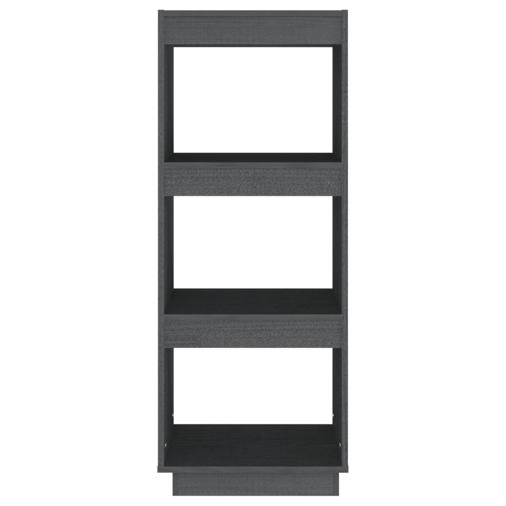 Libreria/Divisorio Grigio 40x35x103cm in Legno Massello di Pino | homemem39