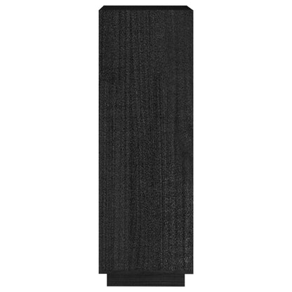 Libreria/Divisorio Nero 40x35x103 cm in Legno Massello di Pino | homemem39