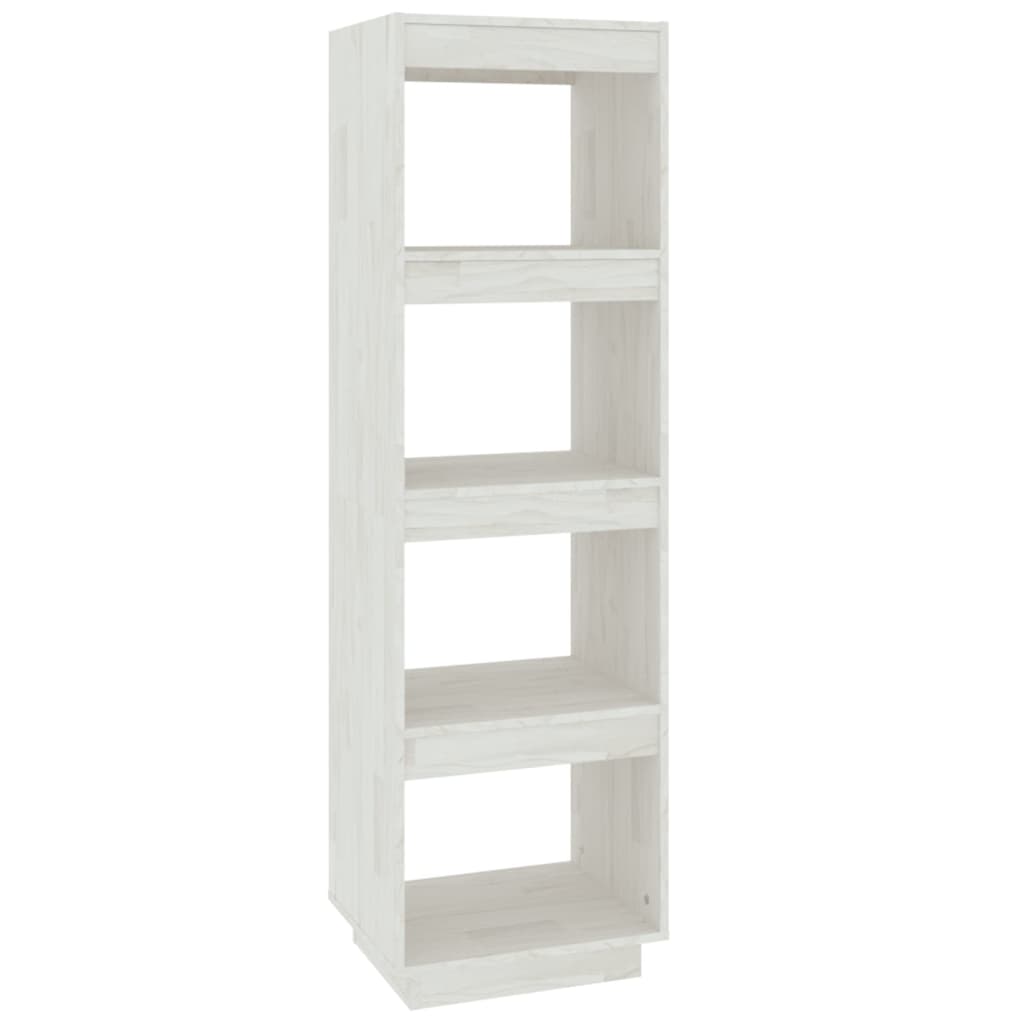 Libreria/Divisorio Bianco 40x35x135cm in Legno Massello di Pino | homemem39