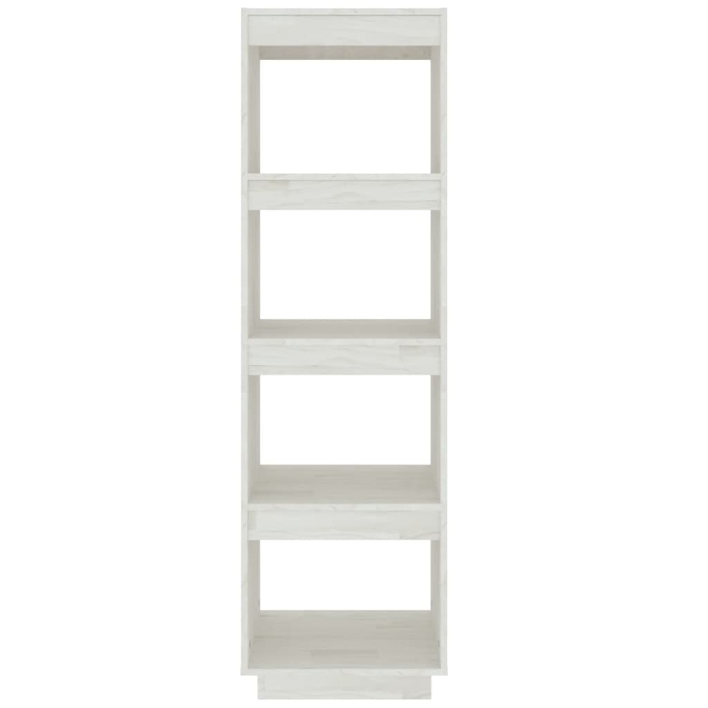 Libreria/Divisorio Bianco 40x35x135cm in Legno Massello di Pino | homemem39