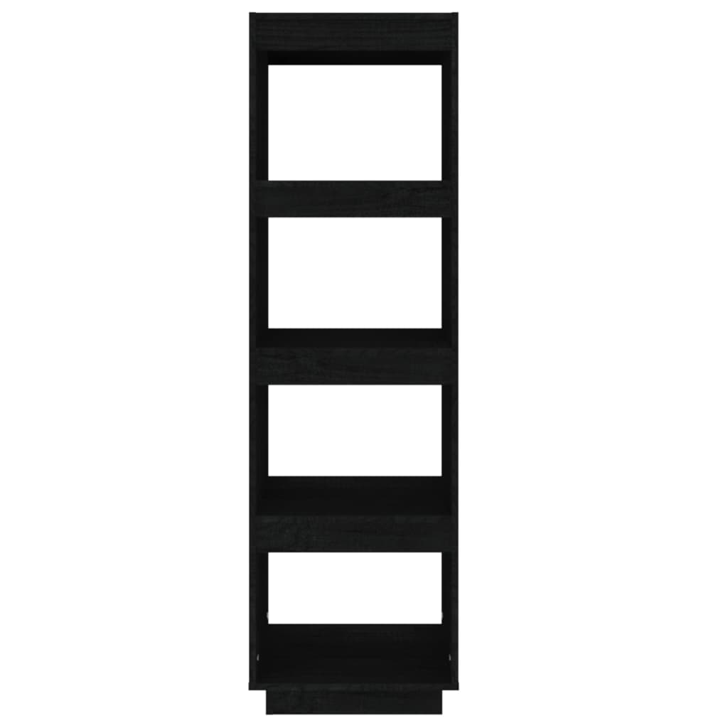 Libreria/Divisorio Nero 40x35x135 cm in Legno Massello di Pino | homemem39