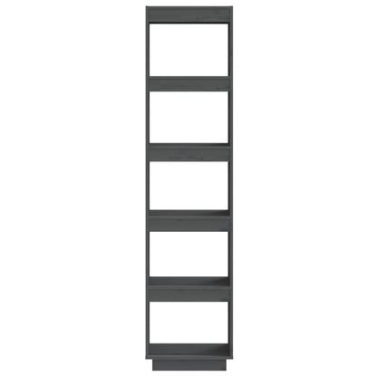 Libreria/Divisorio Grigio 40x35x167 cm in Legno Massello di Pino