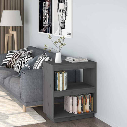 Libreria Grigia 60x35x71 cm in Legno Massello di Pino | homemem39