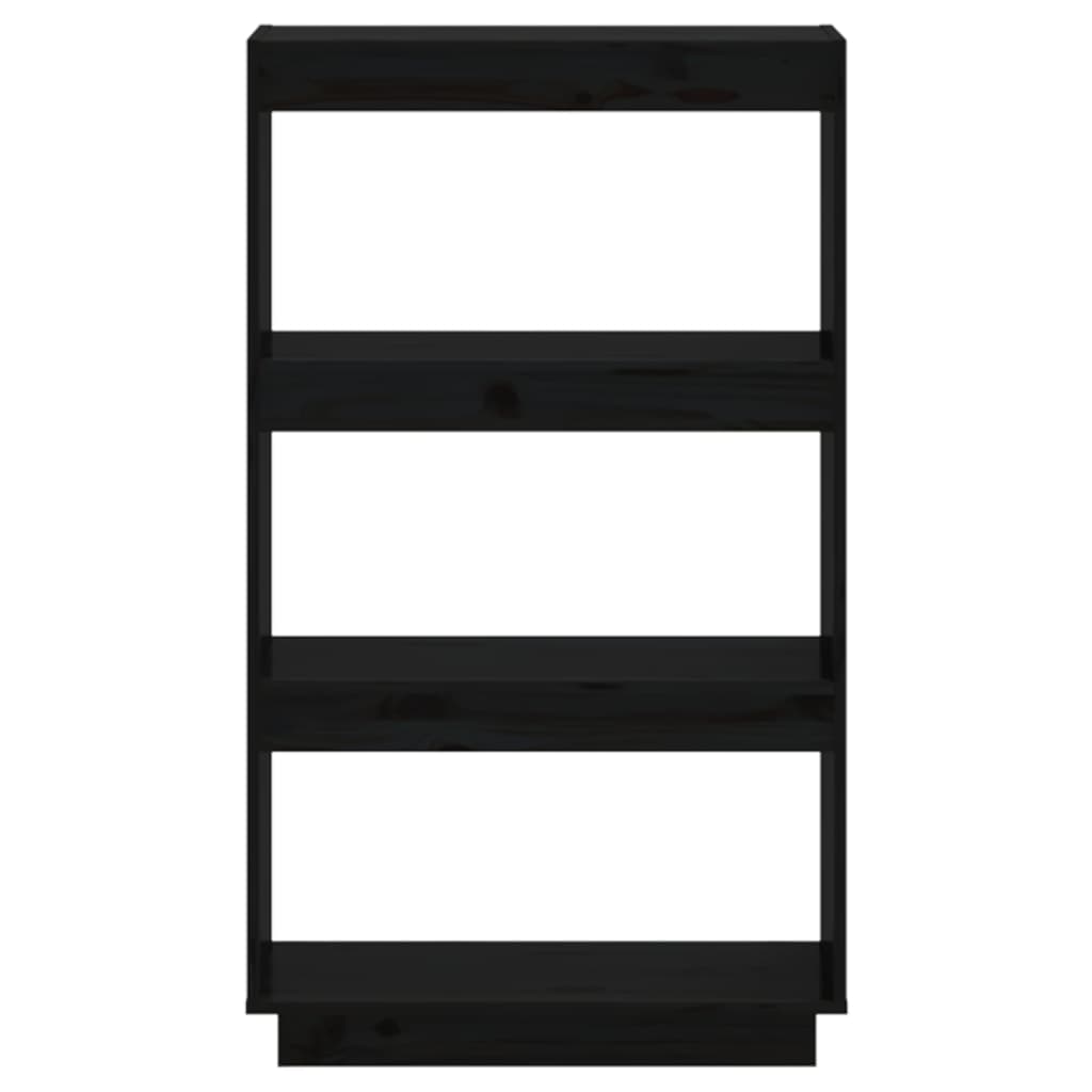 Libreria/Divisorio Nero 60x35x103 cm in Legno Massello di Pino | homemem39