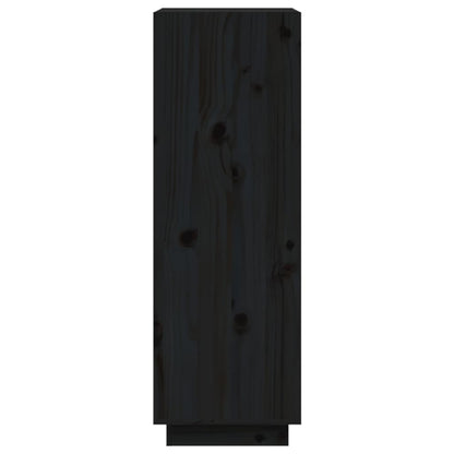 Libreria/Divisorio Nero 60x35x103 cm in Legno Massello di Pino | homemem39