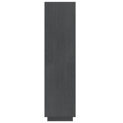 Libreria/Divisorio Grigio 60x35x135cm in Legno Massello di Pino | homemem39