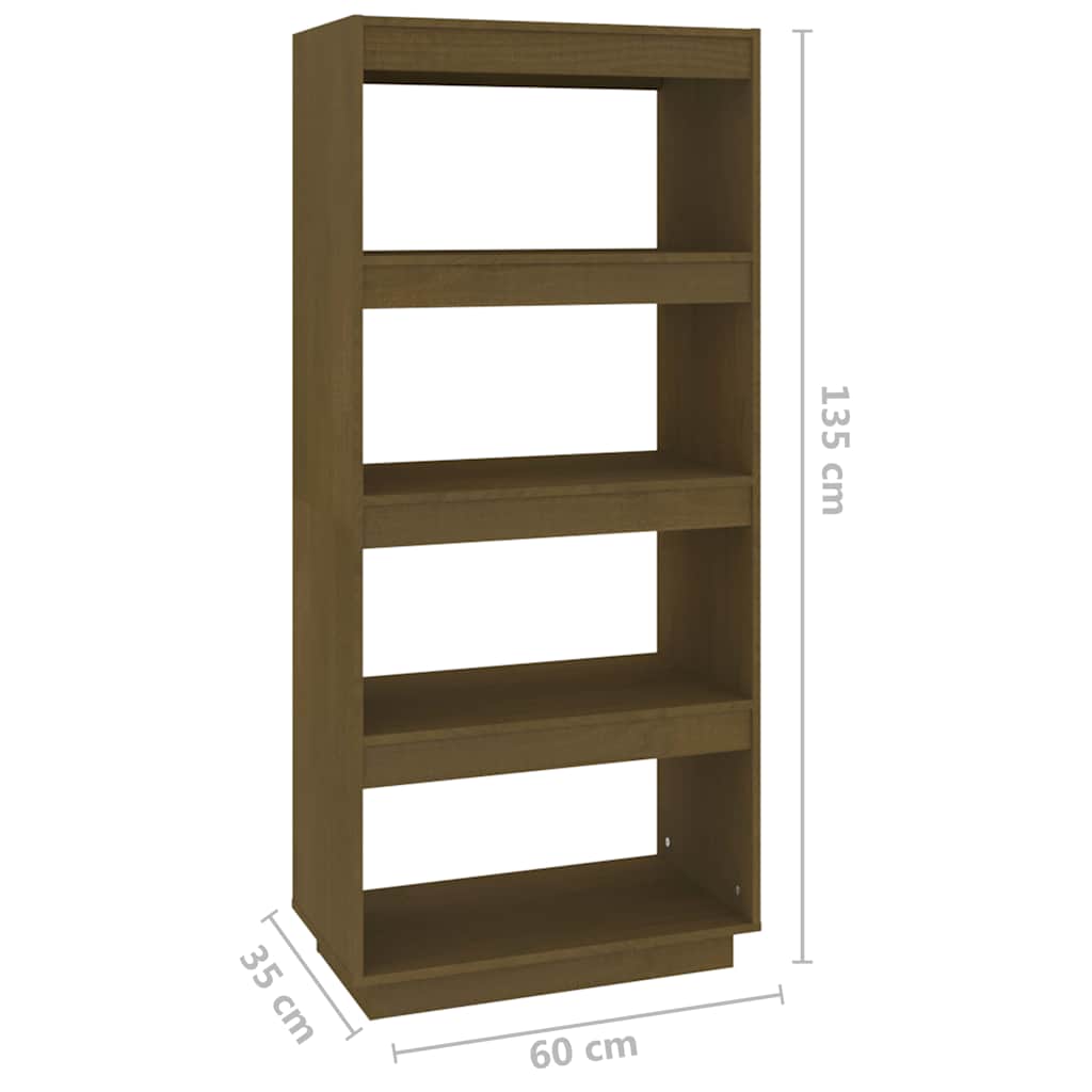 Libreria/Divisorio Ambra 60x35x135 cm in Massello di Pino