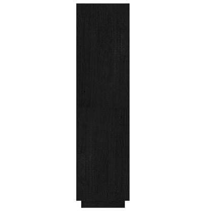 Libreria/Divisorio Nero 60x35x135 cm in Legno Massello di Pino | homemem39