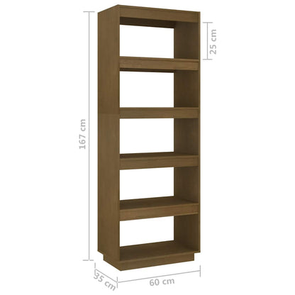 Libreria/Divisorio Ambra 60x35x167 cm in Massello di Pino
