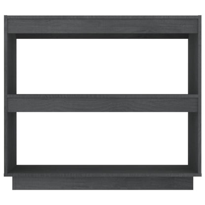 Libreria Grigia 80x35x71 cm in Legno Massello di Pino | homemem39