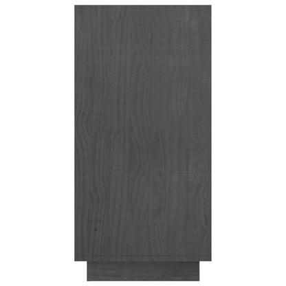 Libreria Grigia 80x35x71 cm in Legno Massello di Pino | homemem39