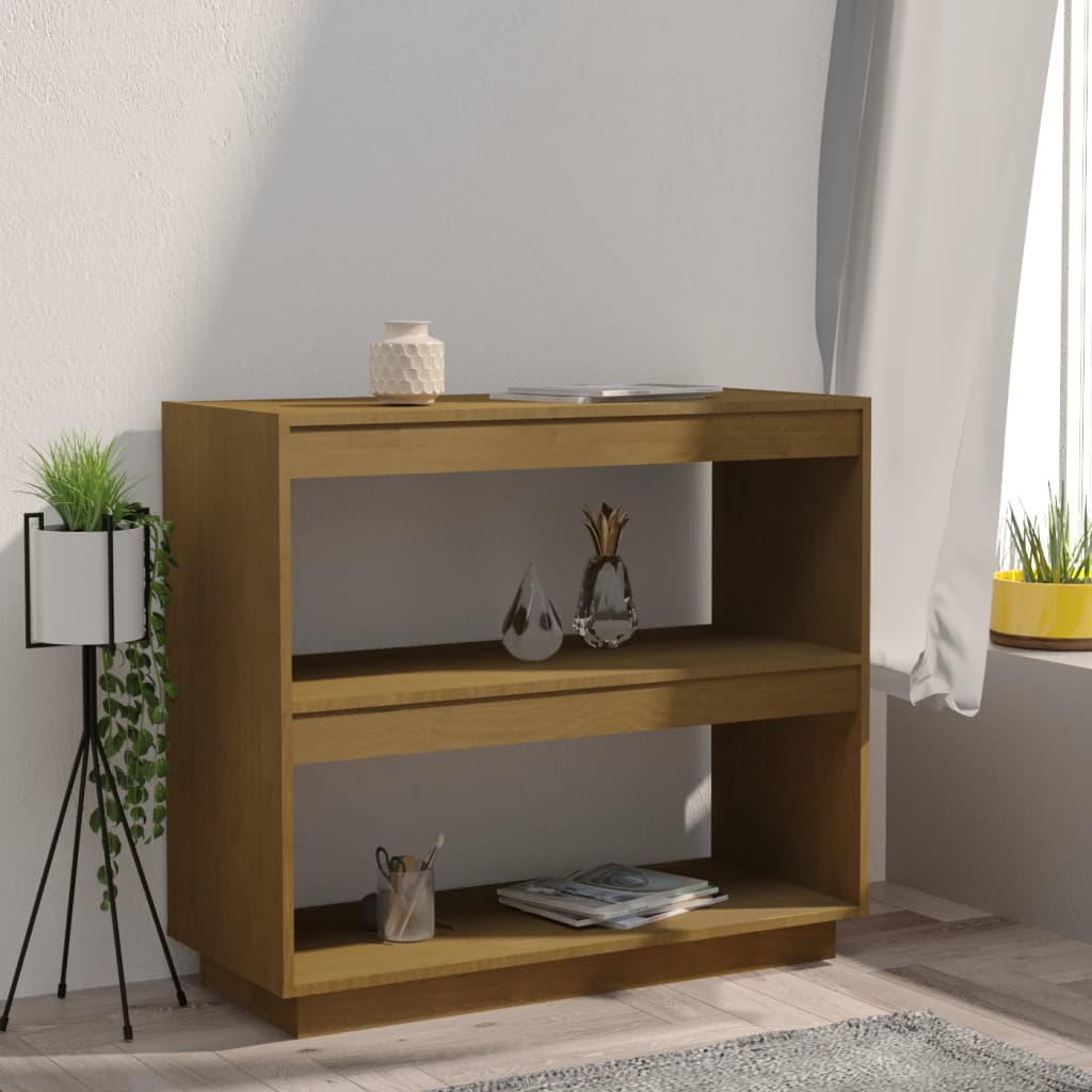 Libreria Marrone ambra 80x35x71 cm in Legno Massello di Pino | homemem39