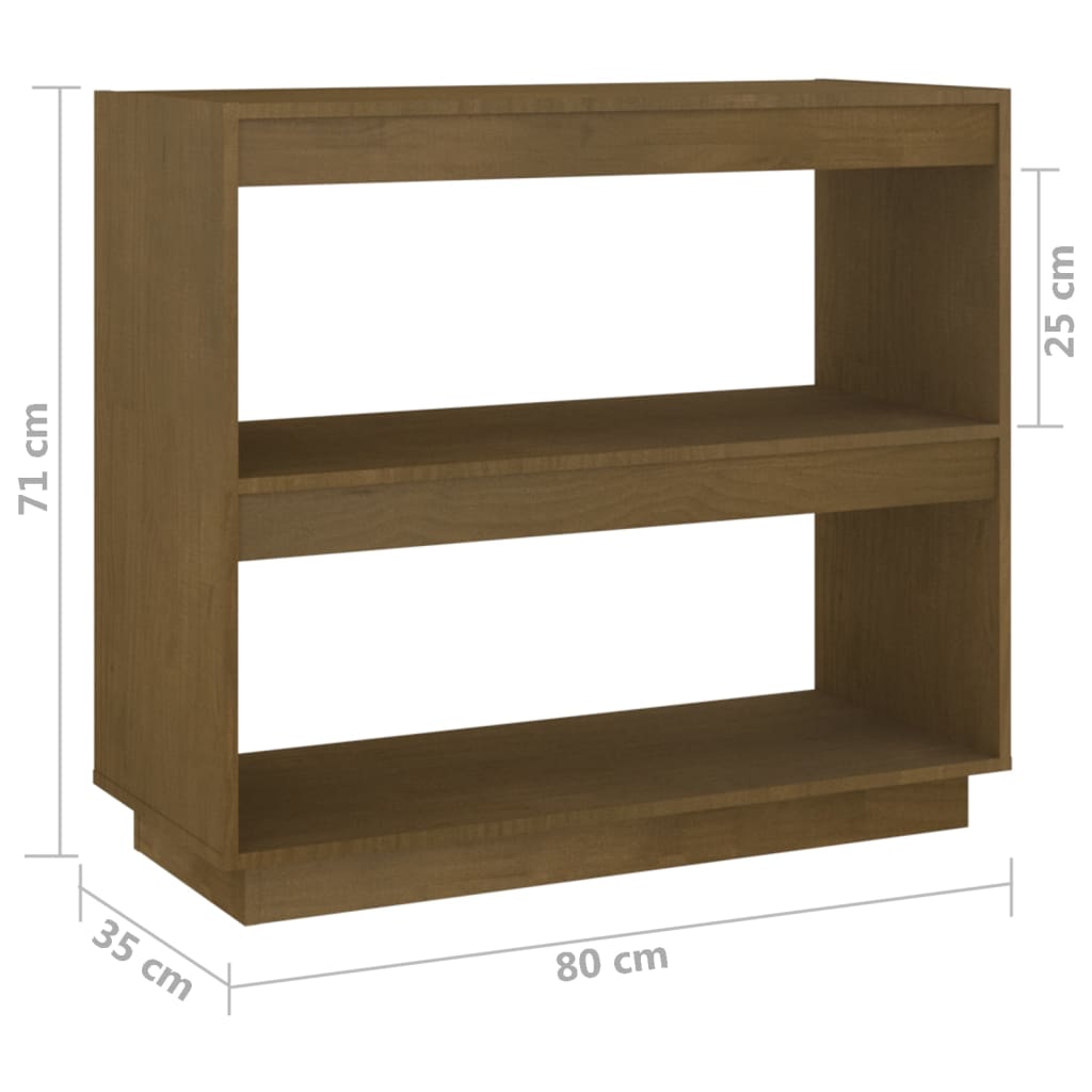 Libreria Marrone ambra 80x35x71 cm in Legno Massello di Pino | homemem39