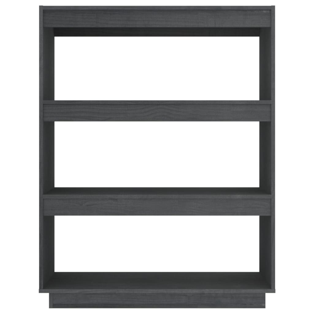Libreria/Divisorio Grigio 80x35x103 cm Legno Massello di Pino | homemem39