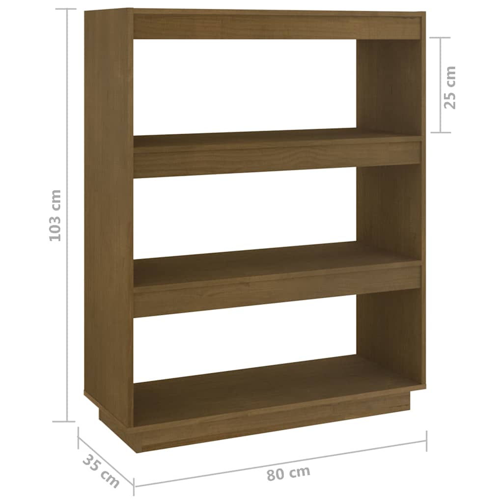Libreria/Divisorio Ambra 80x35x103 cm in Massello di Pino
