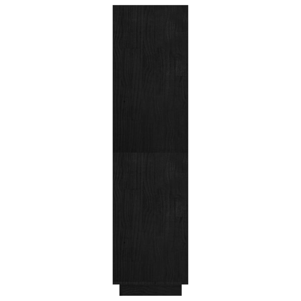 Libreria/Divisorio Nero 80x35x135 cm in Legno Massello di Pino | homemem39