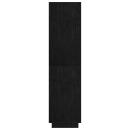 Libreria/Divisorio Nero 80x35x135 cm in Legno Massello di Pino | homemem39