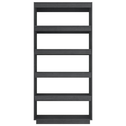 Libreria/Divisorio Grigio 80x35x167 cm in Massello di Pino