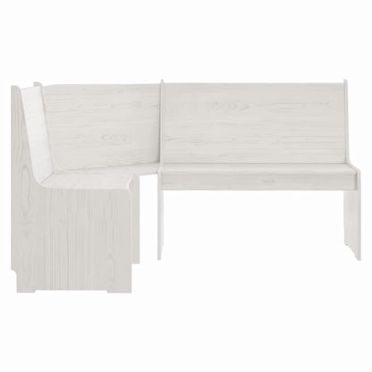 Set da Pranzo 3 pz REINE Bianco in Legno Massello di Pino - homemem39