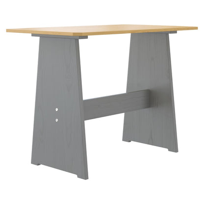 Set da Pranzo 3pz REINE Marrone ambra e Grigio in Legno di Pino