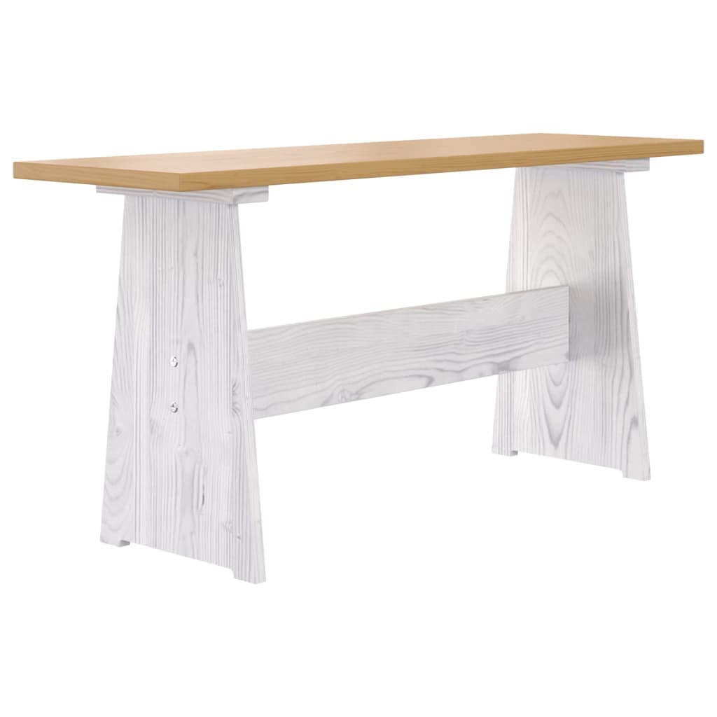 Set da Pranzo 3pz REINE Marrone ambra e Bianco in Legno di Pino - homemem39