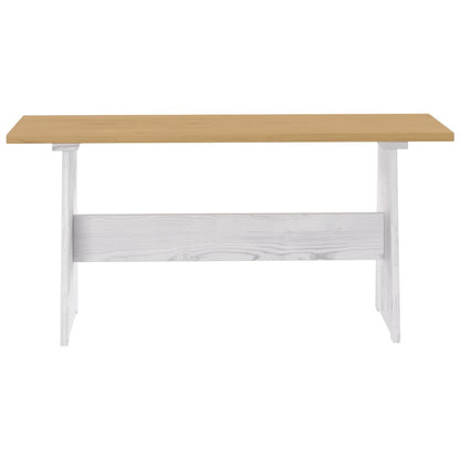 Set da Pranzo 3pz REINE Marrone ambra e Bianco in Legno di Pino - homemem39