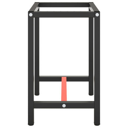 Telaio per Banco da Lavoro Nero Rosso Opaco 70x50x79 cm Metallo
