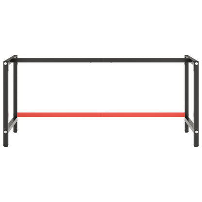 Telaio Banco da Lavoro Nero e Rosso Opaco 180x57x79 cm Metallo