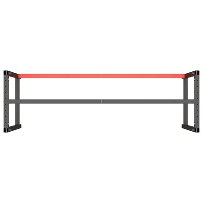 Telaio Banco da Lavoro Nero e Rosso Opaco 180x57x79 cm Metallo
