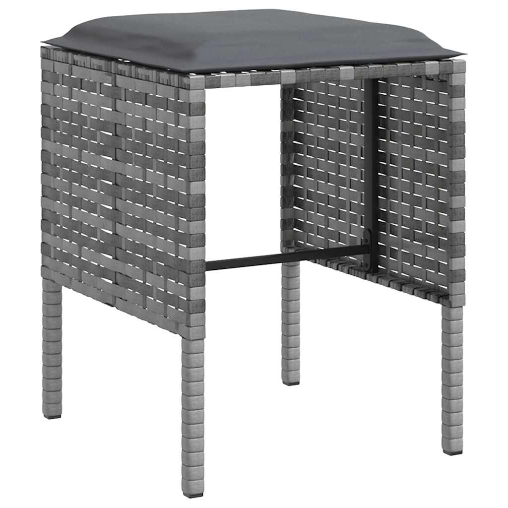 Set Divano a L con Cuscini 5 pz Grigio in Polyrattan | homemem39