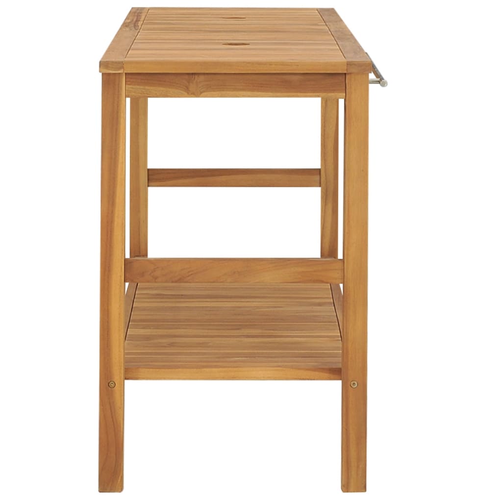 Vanità da Bagno in Legno Massello di Teak 132x45x75 cm | homemem39